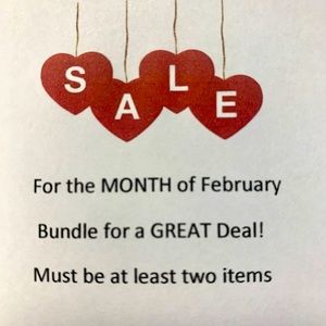 All month long in February create your bundle for great deals! ❤️❤️❤️❤️❤️